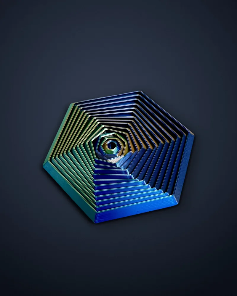 Fidget espiral hexagonal